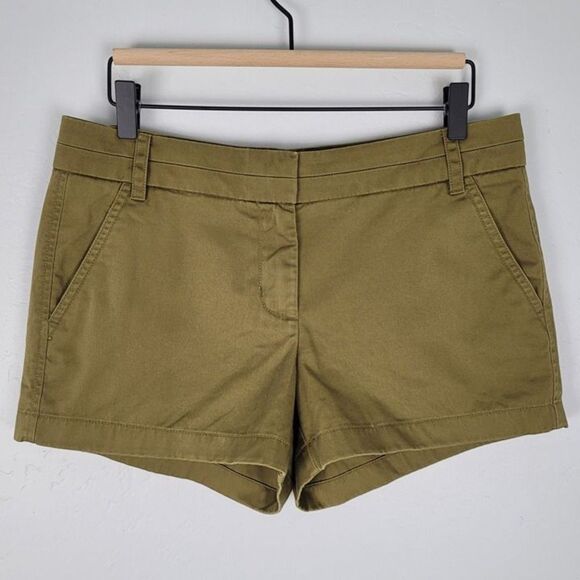 J. Crew Size 6 Chino Shorts 3" Inseam Olive Green - Picture 1 of 10
